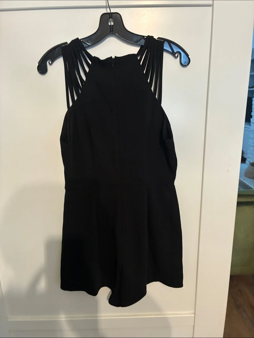 She + Sky Black Strappy Halter Romper